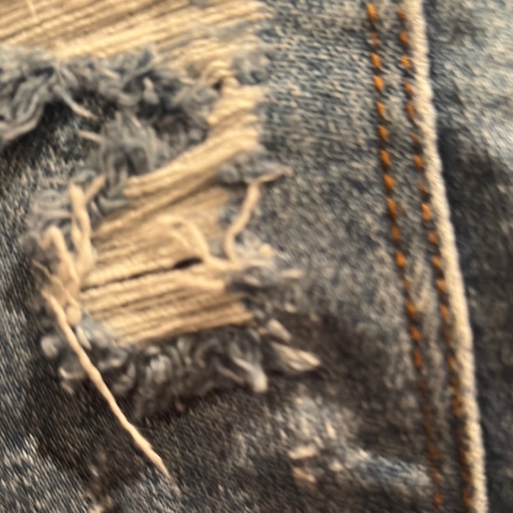 Judy Blue Red Jean Shorts Distressed Cut-Off Style - Picture 6 of 7